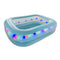 Prelit LED Inflatable Rectangular Swimming Pool 79″ x 59″ x 20″ – Durable Nighttime Glow w/ 3 Light Modes, Quick Setup, Family Fun Ages 6+