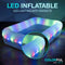 Prelit LED Inflatable Rectangular Swimming Pool 79″ x 59″ x 20″ – Durable Nighttime Glow w/ 3 Light Modes, Quick Setup, Family Fun Ages 6+